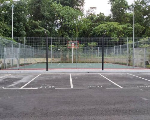Basketball court Security fencing at rawang (garden landscape) 2